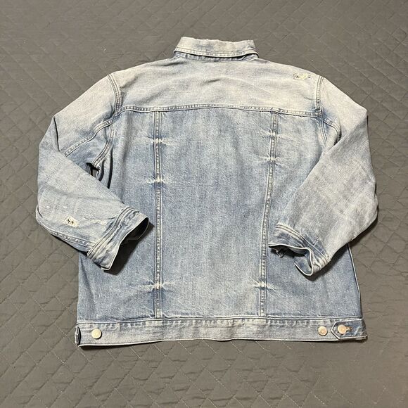 Madewell Oversized Denim Jean Jacket Medium Light Wash Minimalist Streetwear - Picture 11 of 13